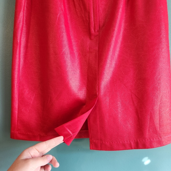 J. Andrews vintage red 2 piece set women's 5/6 blazer and skirt - Picture 9 of 10